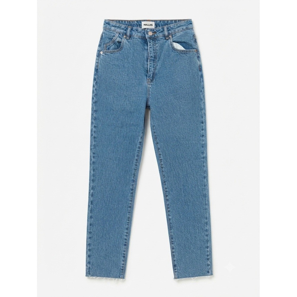rollas jeans Dusters Womens 28 6 Denim Blue Slim High Rise Straight Leg